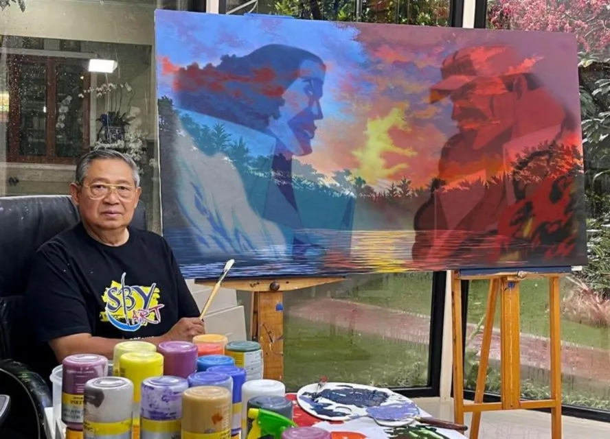 Tingkah Konyol Warganet Edit Lukisan Pak SBY Pakai Gambar Anime. Kok Bisa Pas, ya? :D 9