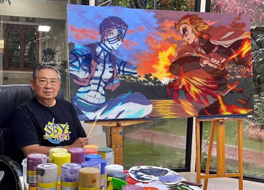 Tingkah Konyol Warganet Edit Lukisan Pak SBY Pakai Gambar Anime. Kok Bisa Pas, ya? :D 10