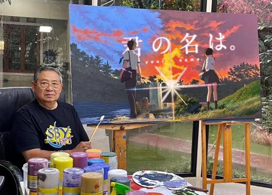 Tingkah Konyol Warganet Edit Lukisan Pak SBY Pakai Gambar Anime. Kok Bisa Pas, ya? :D 12