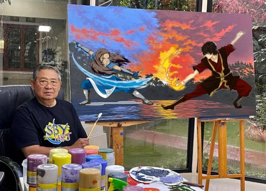 Tingkah Konyol Warganet Edit Lukisan Pak SBY Pakai Gambar Anime. Kok Bisa Pas, ya? :D 15