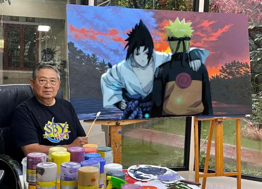 Tingkah Konyol Warganet Edit Lukisan Pak SBY Pakai Gambar Anime. Kok Bisa Pas, ya? :D 16