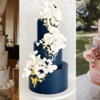 8 Wedding Cake Mewah dengan Detail Emas yang Elegan