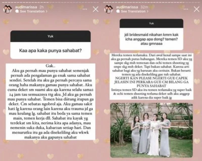 Sebut Tak Punya Sahabat karena Pernah Dikecewakan, Audi Marissa: Cuma Dekat Sama Suami Aja 3