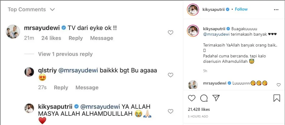 Kiky Saputri Siap Pindah ke Rumah Baru, Rekan-Rekan Artis Berikan Apresiasi Lewat Cara Unik! 4
