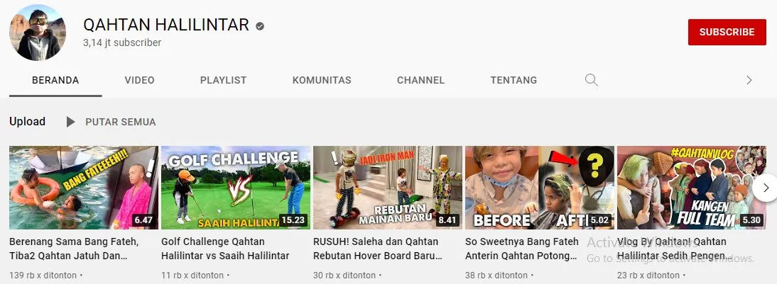 9 Anak Artis yang Punya Kanal YouTube Sendiri. Eksis Sejak Dini! 10