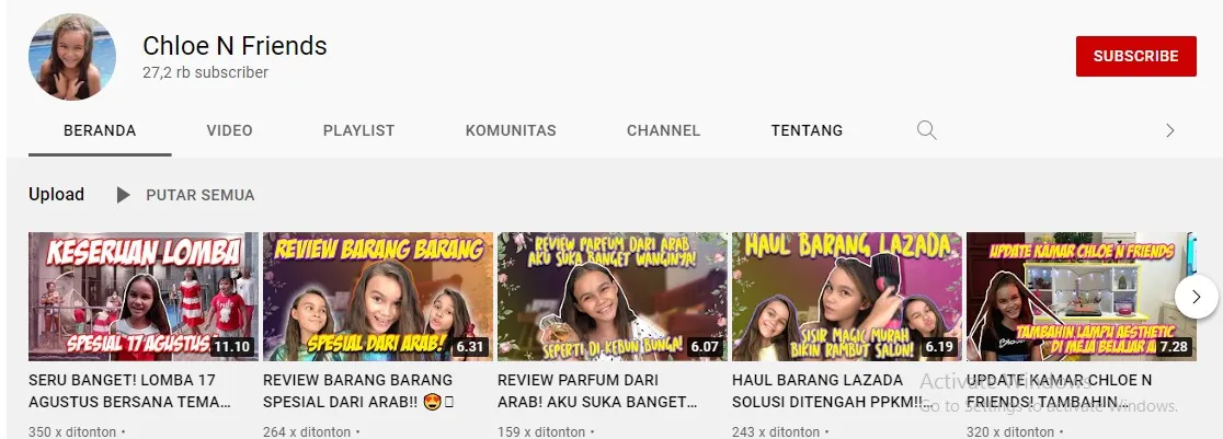 9 Anak Artis yang Punya Kanal YouTube Sendiri. Eksis Sejak Dini! 11