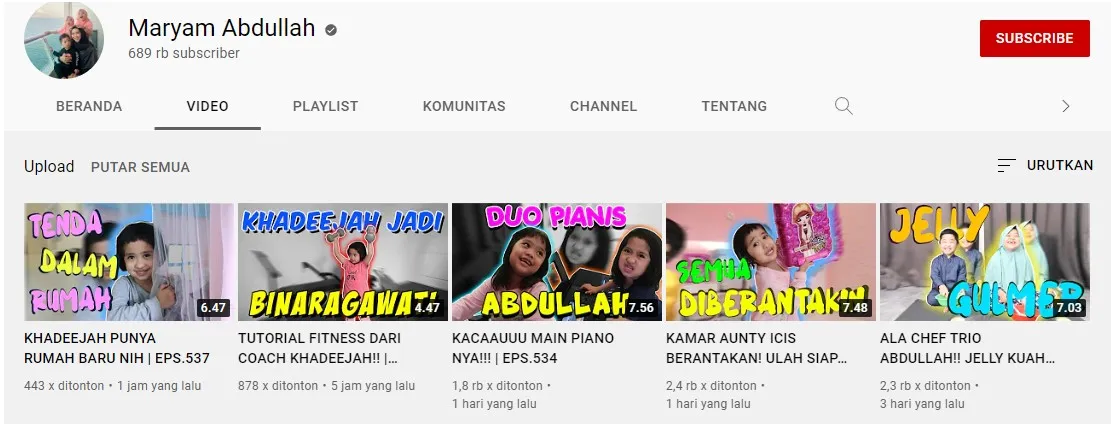 9 Anak Artis yang Punya Kanal YouTube Sendiri. Eksis Sejak Dini! 12