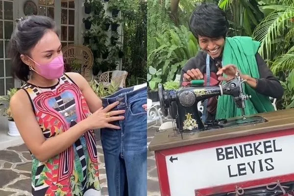 Lebih Pilih Permak Outfit Branded-nya ke Penjahit Keliling, Aksi Yuni Shara Dipuji Warganet 2