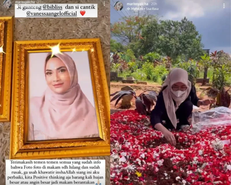 Kondisi Makam Berantakan hingga Foto Hilang, Keluarga Vanessa-Bibi Mohon Pengunjung Ikut Merawatnya 3