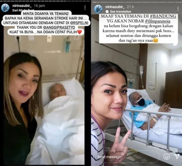 Ayah Terkena Serangan Stroke, Nirina Zubir Minta Doa Kesembuhan dari Warganet 3
