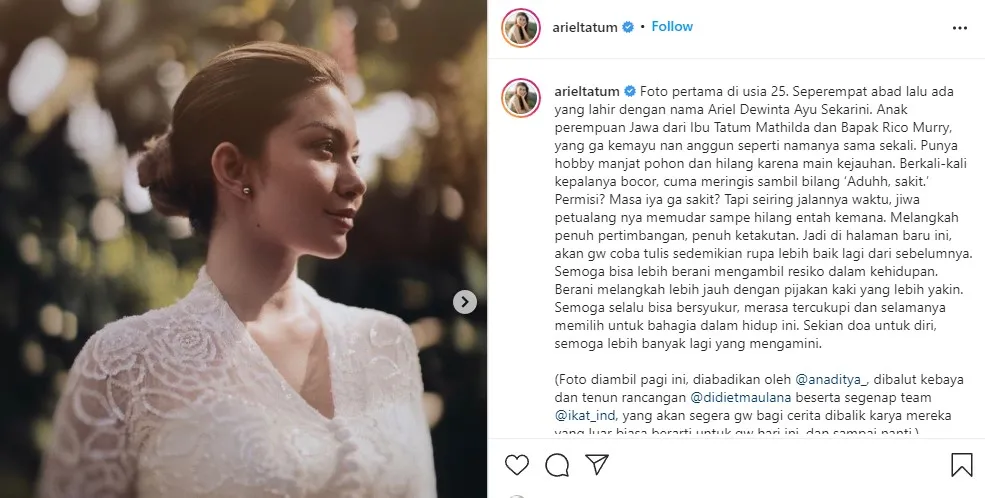 Ulang Tahun Ke-25, Ariel Tatum Kenang Kehidupan Masa Kecil. Postingan Ibunda Jadi Sorotan 3