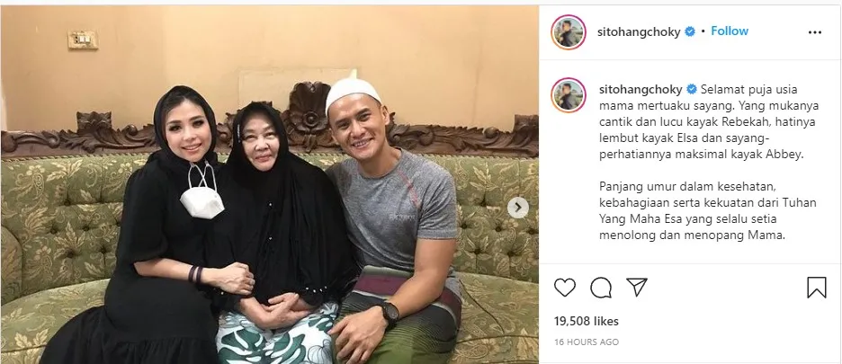 Beda Agama, Choky Sitohang Panjatkan Doa untuk Ibu Mertua yang Berulang Tahun. Adem~ 3
