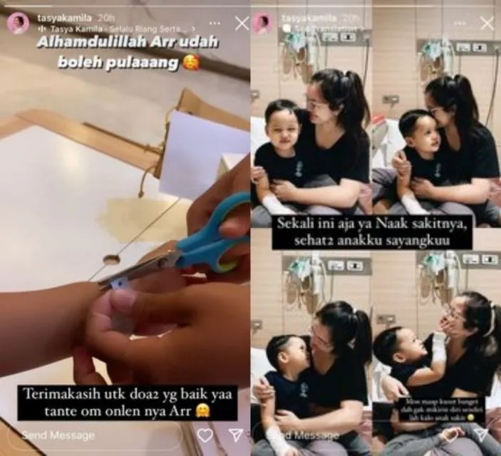 Tasya Kamila Bersyukur, Arrasya Diizinkan Pulang Usai Dirawat di RS karena Infeksi Pencernaan 2
