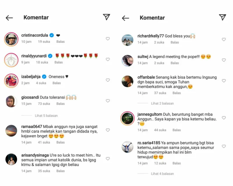 Anggun C Sasmi Bertemu Paus Fransiskus, Ungkap Energi Positif yang Ia Rasakan 6