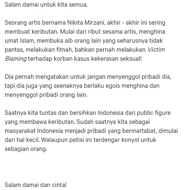 Petisi Boikot Nikita Mirzani Muncul, sang Artis Dianggap Menebar Kebencian dan Keributan 4