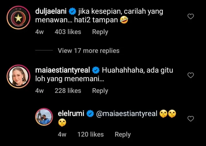El Rumi Jadi Ledekan Karena Belum Punya Pacar, Sinyorita Membela 7 Maia dan Dul komentari akun El