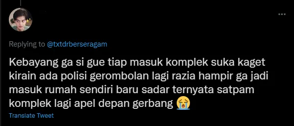 Pengalaman Kocak Warganet Bingung Bedakan Seragam Satpam dan Polisi 13 Pengalaman kocak warganet