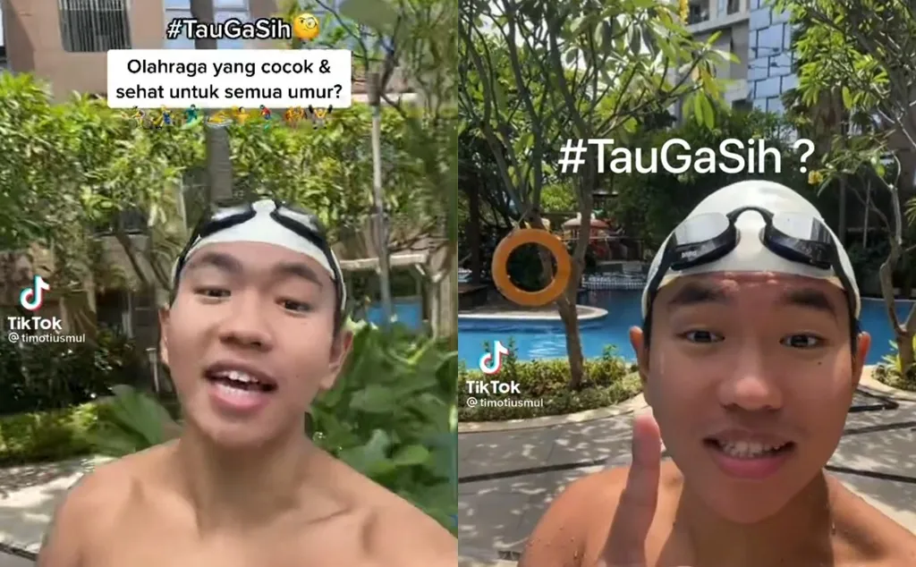 Aktif Bikin Konten Edukasi tentang Renang, Timotius Mulyadi Menangkan Challenge #TauGaSih TikTok Indonesia 3
