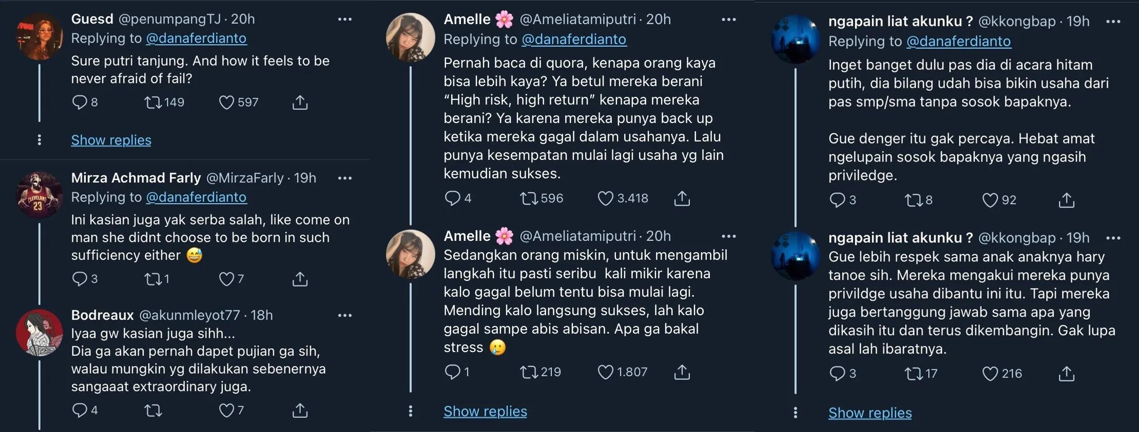 Quotes Putri Tanjung tentang Bisnis Trending, Warganet Sindir Soal Privilege 2 komentar warganet terhadap Putri Tanjung