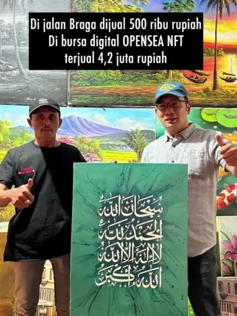 8 Figur Publik Indonesia yang Ikut Terjun ke NFT. Ada yang Laku Rp1 Miliar 14 Ridwan Kamil jual lukisan seniman jalanan Braga dalam bentuk NFT