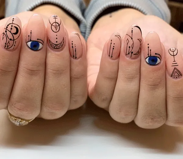 Nail Art Korea yang Tren Tahun ini. Bergradasi sampai yang Ada Berliannya~ 12 Tattoo nails