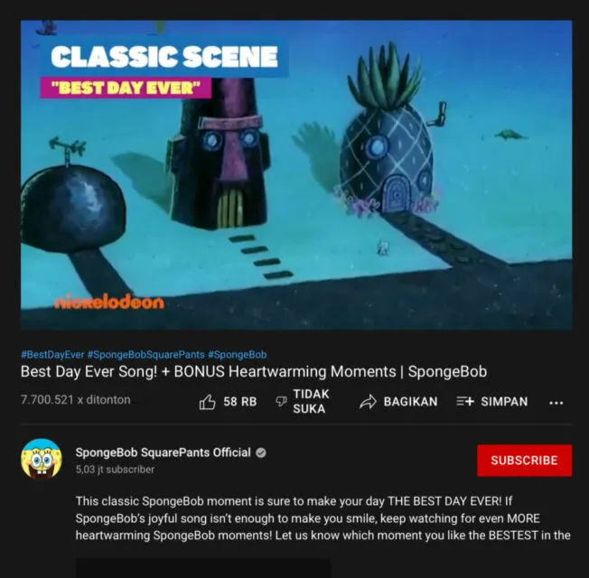 Jadi Bagian Masa Kecil, ini Lagu-lagu di Kartun Spongebob yang Fenomenal 15