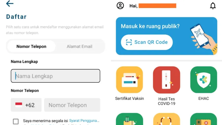 Cara Mudah Daftar PeduliLindungi, Biar Gampang Kalau Mau Pergi-Pergi 5 Cara daftar Pedulilindungi pakai nomor HP