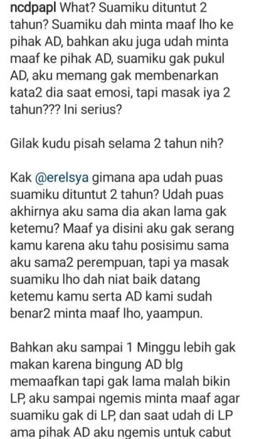 Jerinx didakwa 2 Tahun Penjara dan Denda 50 Juta. Nora Shock Jelaskan Jerinx Sudah Minta Maaf 4 Jerinx sudah meminta maaf kepada Adam Deni