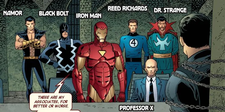 Kenalan Sama The Illuminati, Kelompok Rahasia dalam Doctor Strange 2 3 Illuminati pertama kali tampil di Marvel Comics New Avengers volume 7 yang dirilis Juli 2005 dan ditulis oleh Brian Michael Bendis | via ScreenRat