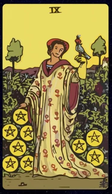 Tarot Reading: Week 2-Asmara 24 Nine of Pentacles