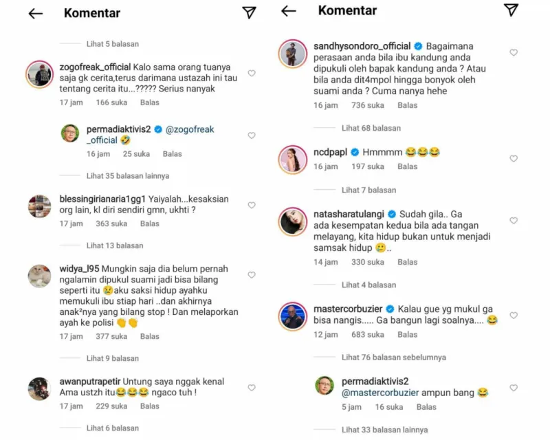 Ceramah Oki Setiana Dewi Dikritik Lantaran Dianggap Menormalisasi KDRT 4 Komentar dari akun @
