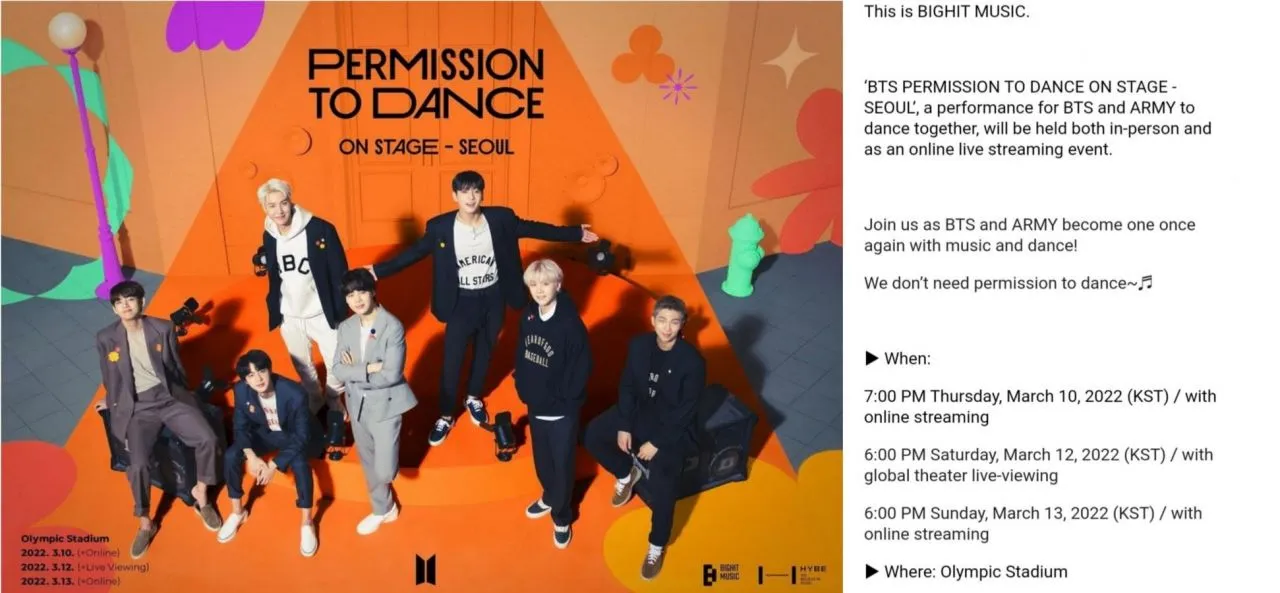 BTS Gelar Konser Perdana di Seoul Setelah Pandemi, Penonton Dilarang Berteriak 4 Konser Permission To Dance Seoul