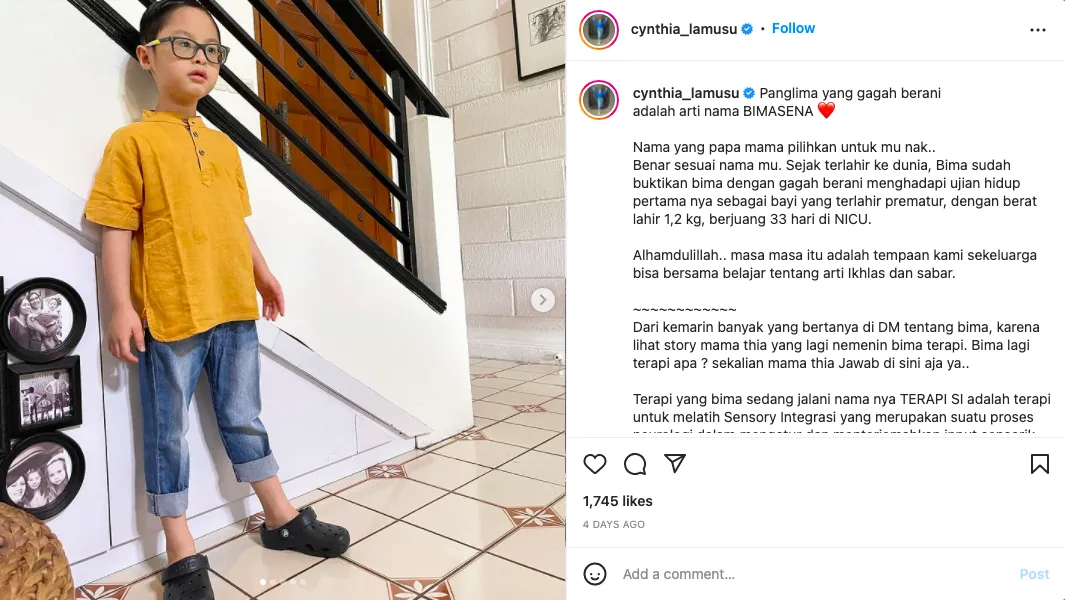 Anaknya Jalan Terapi Sensory Integrasi, Cynthia Lamusu Minta Doa Terbaik 2 Anak Cynthia lamusu terapi
