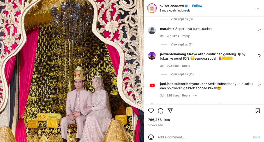 Ria Ricis Ngunduh Mantu, Netizen Salfok ke Perutnya. Ria Ricis ngunduh mantu