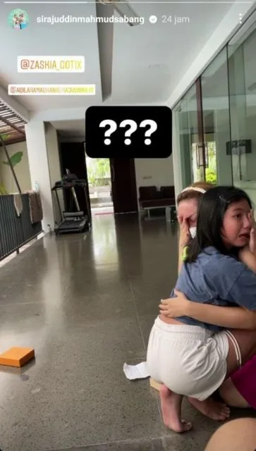 Zaskia Gotik Hamil Anak Kedua, Disambut Tangis Haru Putri Sambung 4 Zaskia dan Aqila menangis berpelukan