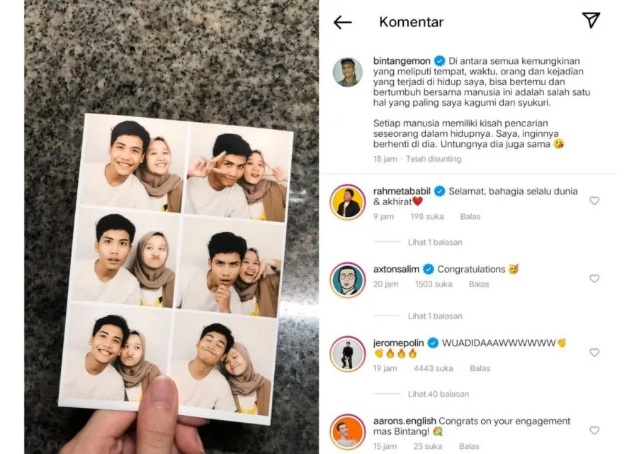 Fakta di Balik Hubungan Bintang Emon dan Alca yang Jarang Tersorot Media 6 Unggahan dan caption tebaru di IG Bintang Emon