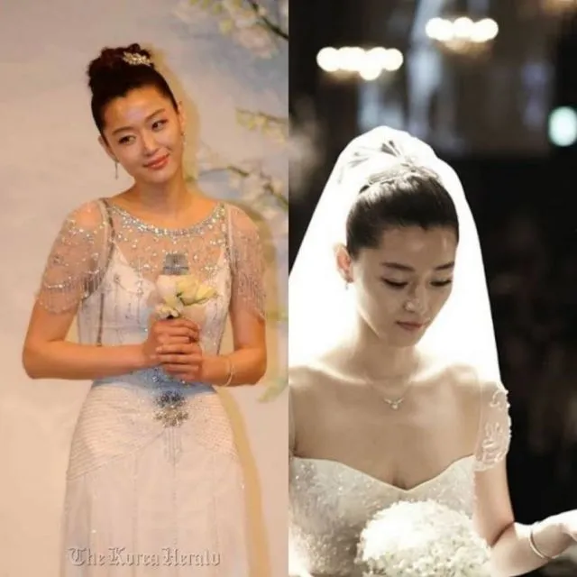 Deretan Gaun Pernikahan Artis Korea yang Memikat Mata. Cantik! 9