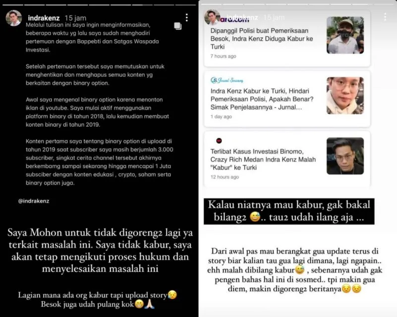 Indra Kenz Minta Maaf, Tegaskan Aplikasi Binomo Masih Ilegal di Indonesia 5 Indra Kenz Binomo