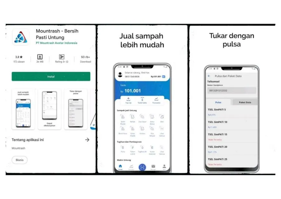 14 Aplikasi Daur Ulang yang Bisa Ubah Sampahmu Jadi Cuan. Cus Lah! 23 aplikasi sampah Mountrash