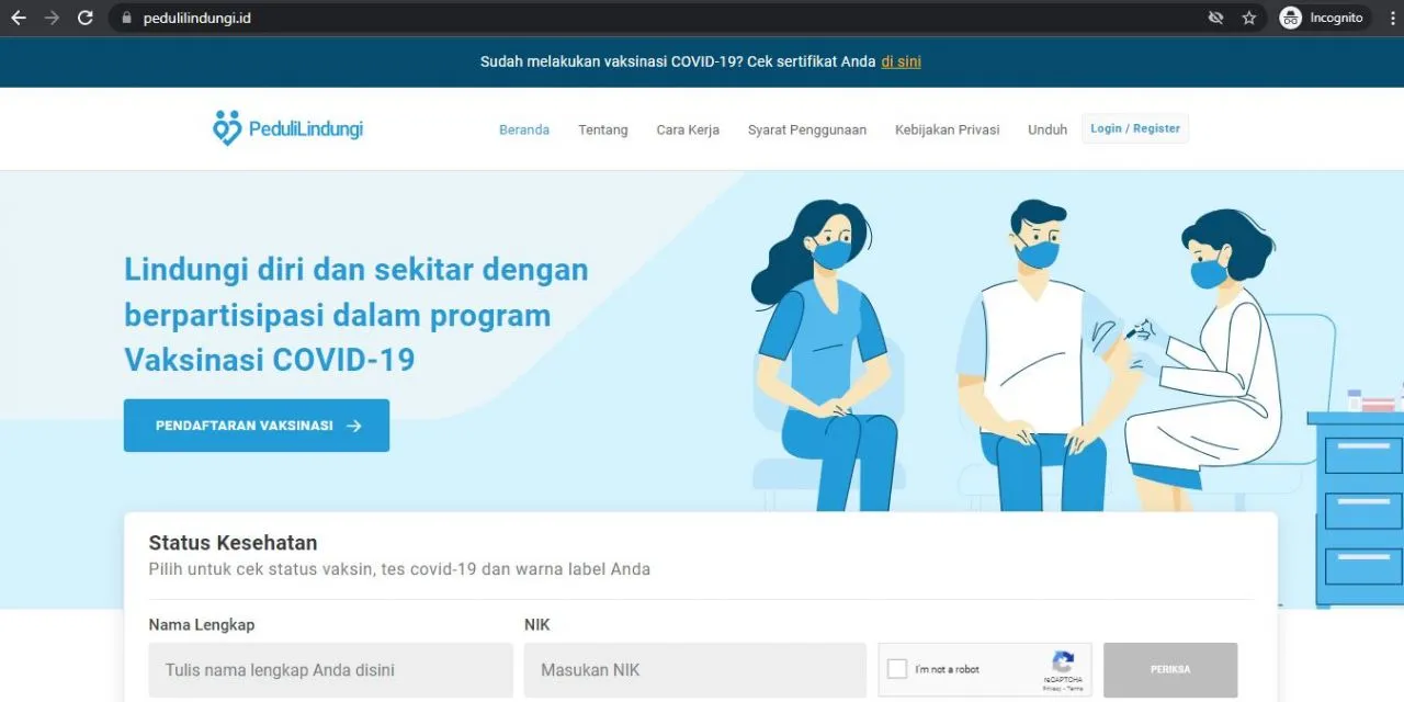 Cara Mudah Daftar PeduliLindungi, Biar Gampang Kalau Mau Pergi-Pergi 6 Cara daftar pedulilindungi untuk anak