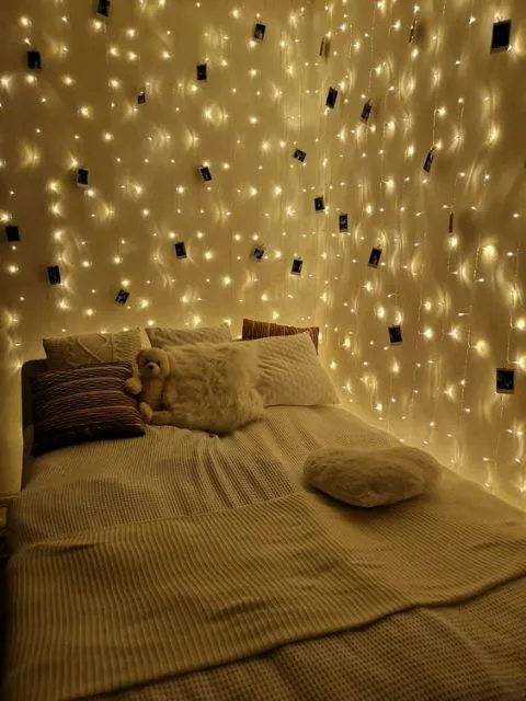 11 Kreasi Lampu Tumblr untuk Kamar Tidur Selain Digantung di Dinding 18 Kreasi lampu tumblr dengan foto
