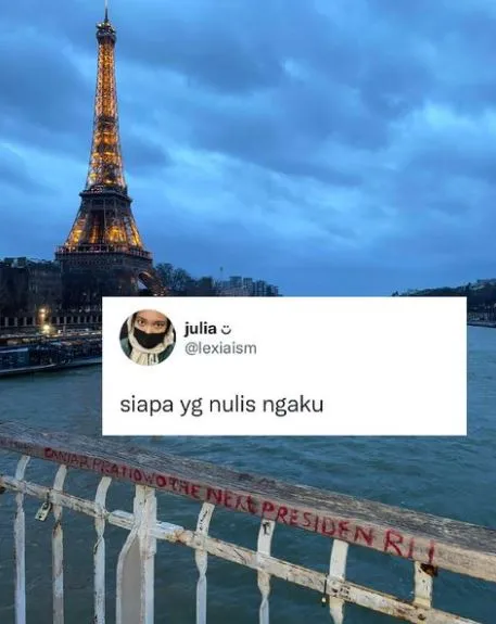 Viral Vandalisme Bertuliskan The Next Presiden RI di Menara Eiffel, Akhirnya Dihapus 3 Vandalisme di Menara Eiffel