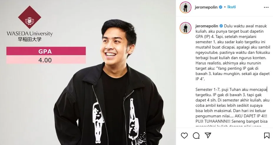 Jerome Polin Lulus kuliah IP 4 di Tugas Akhir, Meski Sibuk Bikin Konten 3 Jerome Polin raih IP 4 di tugas akhir