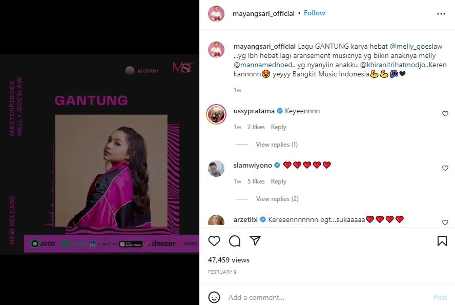 Anak Mayangsari Terjun ke Dunia Musik, Ikut Proyek Album Milik Melly Goeslaw 5 Anak Mayangsari terjun ke dunia musik