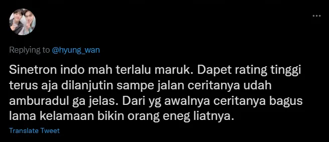 Curhat Warganet yang Kecewa Sinetron Indonesia Nggak Ada Kemajuan. Setuju? 11 Curhat warganet soal sinetron