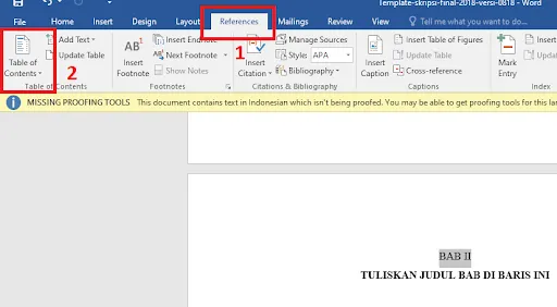 Cara Membuat Daftar Isi Secara Otomatis di MS Word 6 daftar isi word