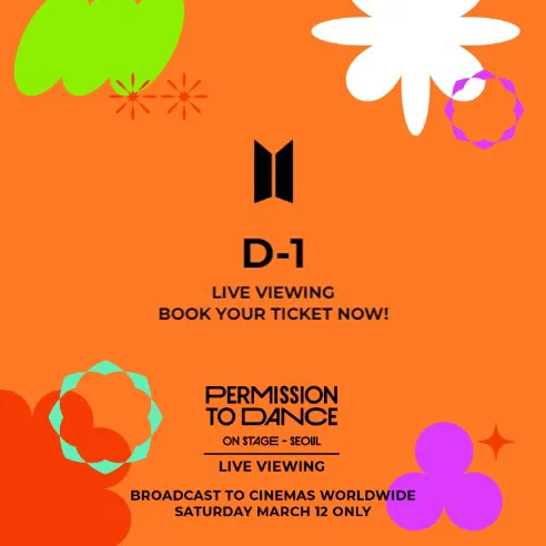 Konser Hybrid BTS Pecahkan Rekor Penjualan Tiket Bioskop Terbesar 4 Tiket konser BTS Permission to Dance On Stage-Seoul: Live Viewing