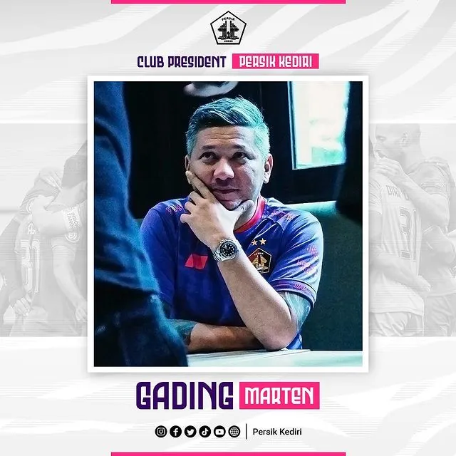 Resmi! Gading Marten Jadi Presiden Klub Bola Persik Kediri 3 Gading Marten resmi menjadi presiden klub bola Persik Kediri
