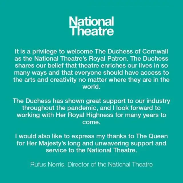 Putri Camilla Ambil Alih Tugas Meghan Markle di Teater Nasional London 4 Teater Nasional