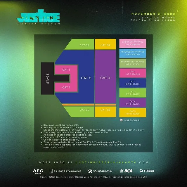 Daftar Harga dan Cara Beli Tiket Konser Justin Bieber 2022 di Indonesia 3 Akan Konser di Jakarta! Berikut Daftar Harga Tiket Konser Justin Bieber 2022 di Indonesia